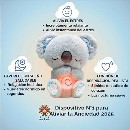 Koala Calm™ – Elimina las Noches Inquietas y Alivia el Insomnio con su Respiración Simulada para Bebés y Mujeres