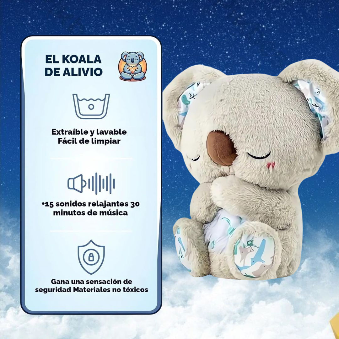 Koala Calm™ – Elimina las Noches Inquietas y Alivia el Insomnio con su Respiración Simulada para Bebés y Mujeres